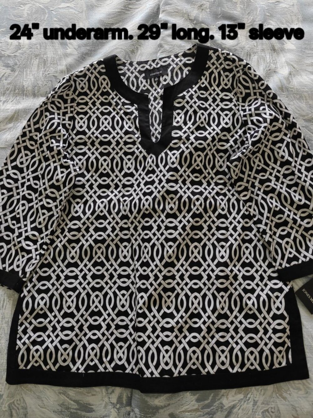 *Ladies Jones New York cotton geo print tunic NWT*
